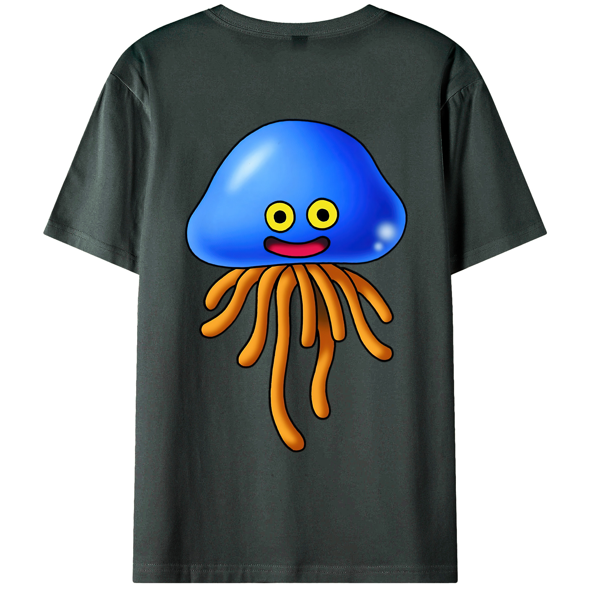 （画像用） ドラゴンクエスト Doragon Kuesuto Dragon Quest 綿100％ メンズ半袖Tシャツ（バックプリント） 通気性
